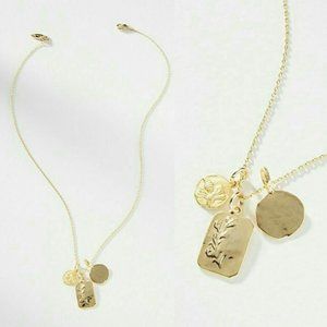 Anthropologie Postcard Charm Necklace by Serafina NWOT